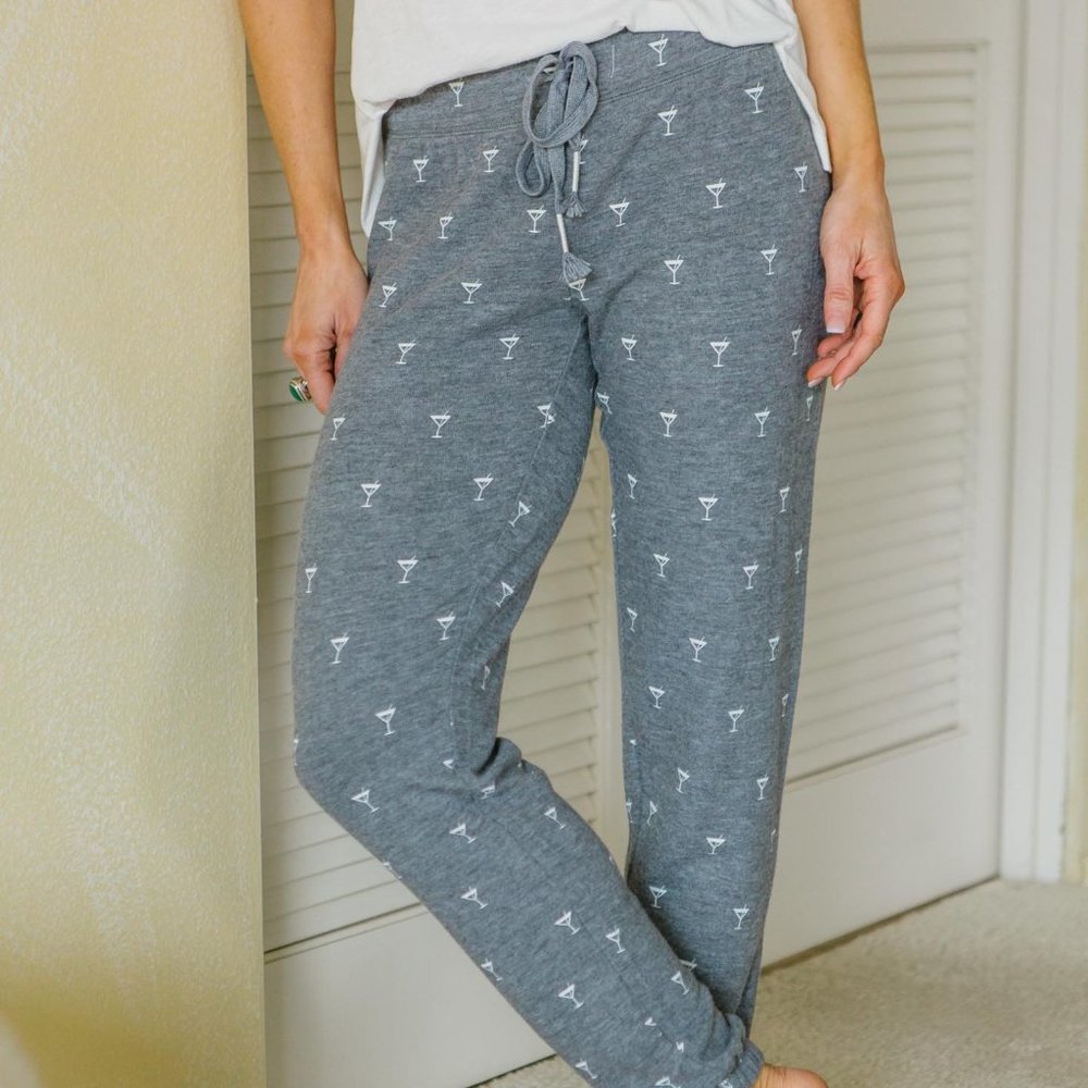 PJ Salvage NWT - Peachy Party Joggers (Martini Glasses)